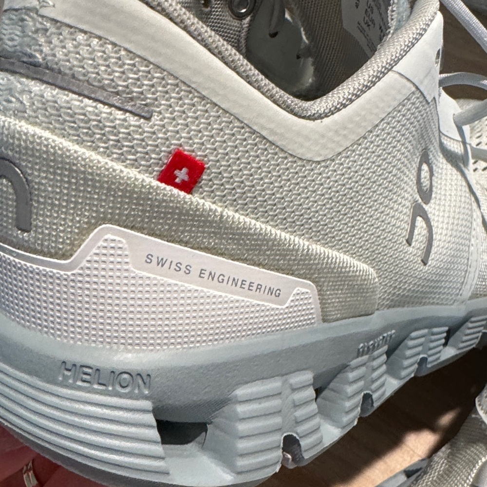 On Running Light Gray/White Mesh Running Shoes - Picture 5 of 8